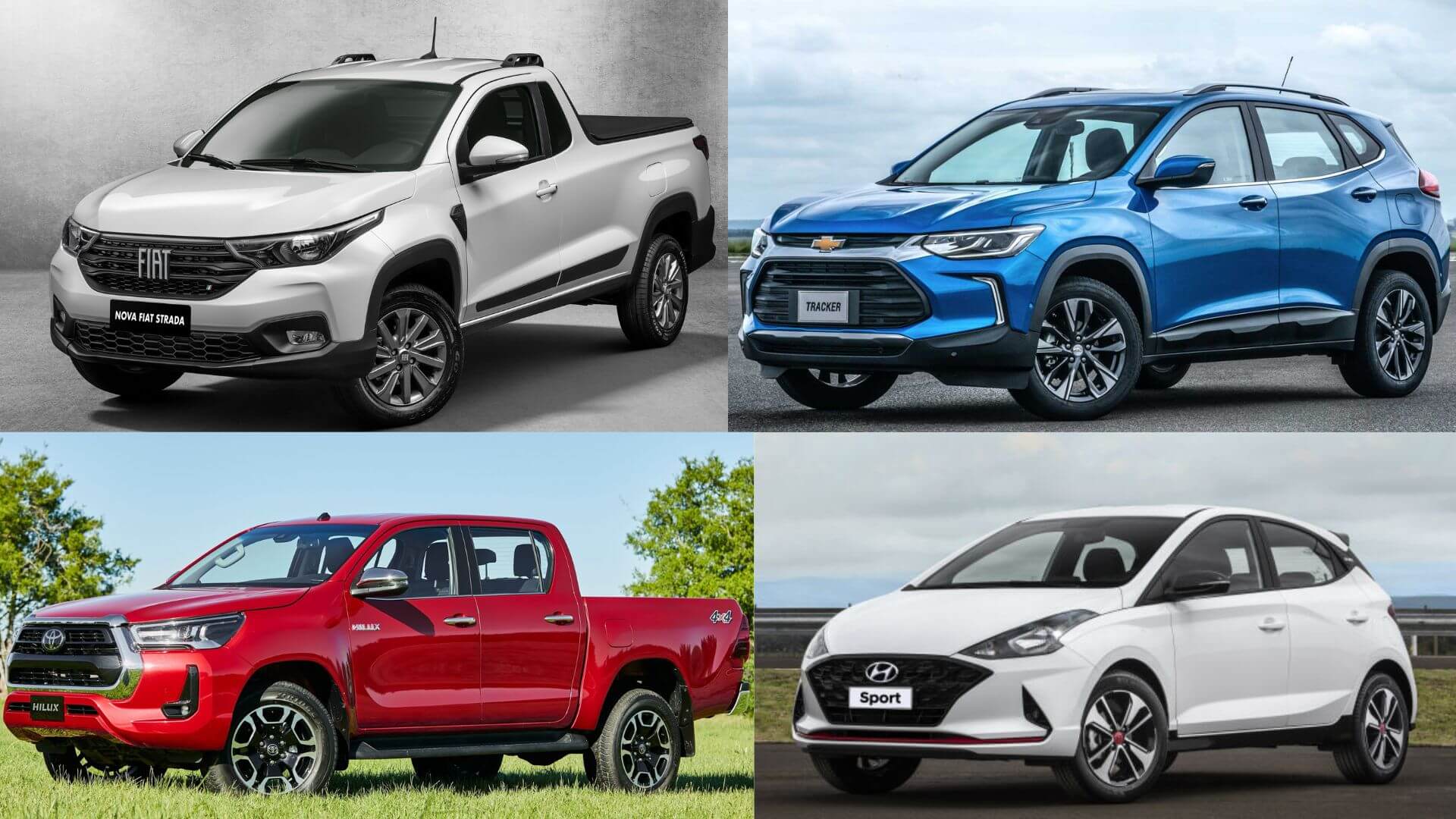 Os carros mais vendidos em 2022